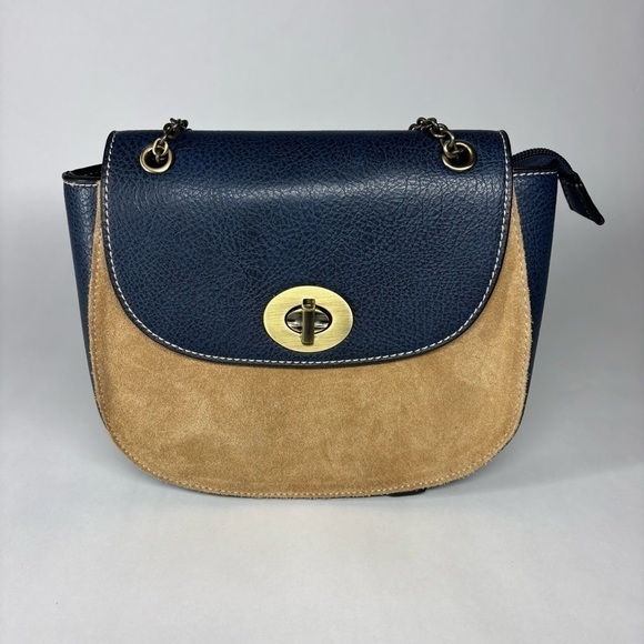 Simply Noelle Handbags - Simply Noelle Purse Classic Crossbody Chain Strap Two Tone Storage Academia